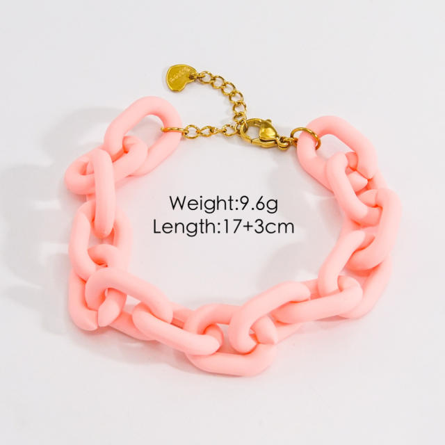 INS Y2K colorful acrylic chain bracelet