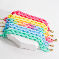 INS Y2K colorful acrylic cuban link chain bracelet
