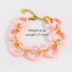 INS Y2K colorful acrylic chain bracelet for women