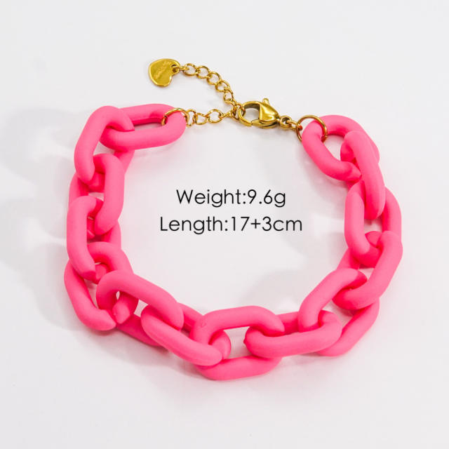 INS Y2K colorful acrylic chain bracelet