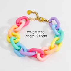 INS Y2K colorful acrylic chain bracelet