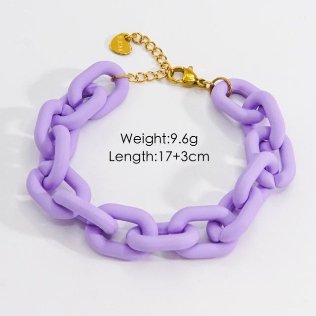 INS Y2K colorful acrylic chain bracelet