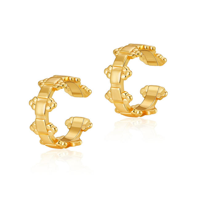 Chic easy match gold plated copper ear cuff