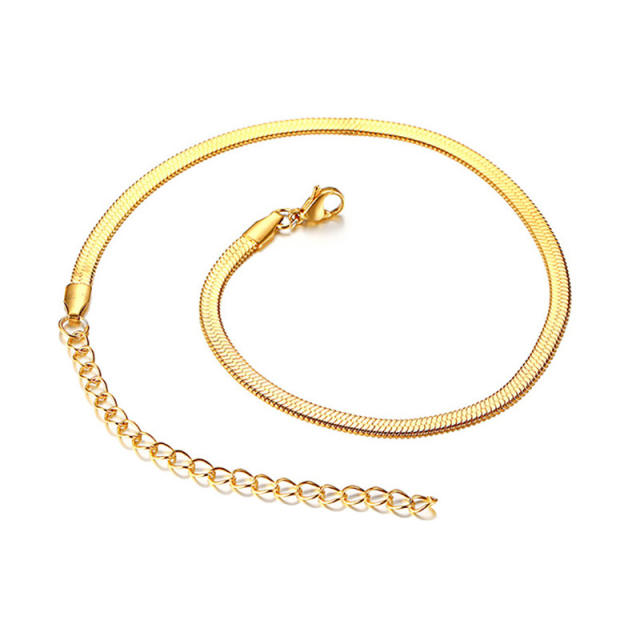 3mm/4mm/5mm  herringbone chain stainless steel necklace