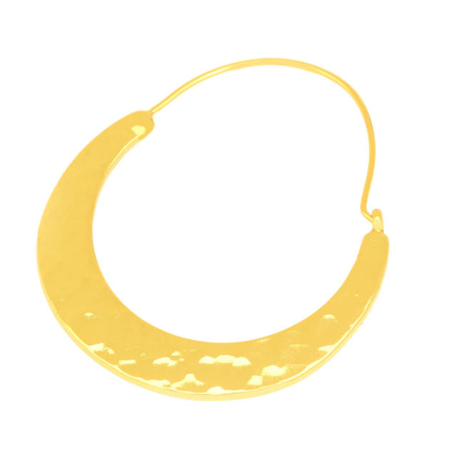 INS geometric circle gold plated copper big hoop earrings