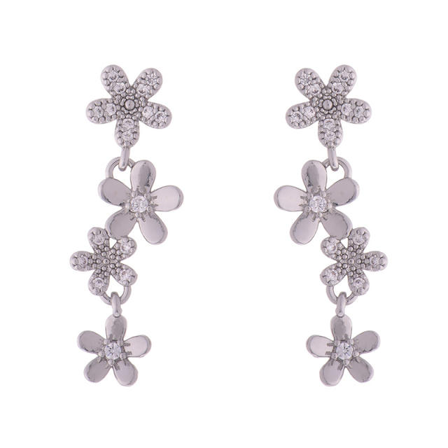 Delicate sweet flower earrings clip on earrings