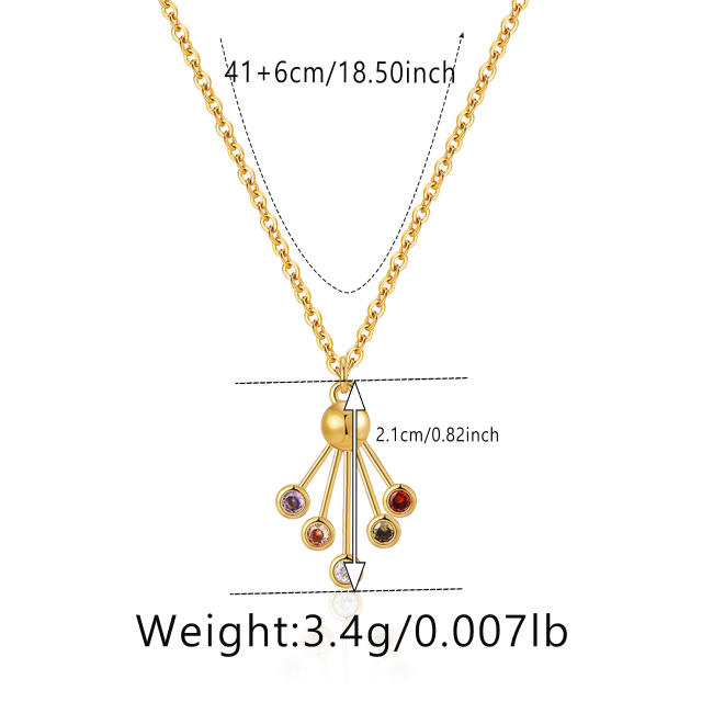 Baroque pearl diamond heart angel wing pendant gold plated copper necklace