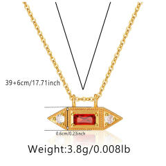 Baroque pearl diamond heart angel wing pendant gold plated copper necklace
