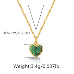 Baroque pearl diamond heart angel wing pendant gold plated copper necklace