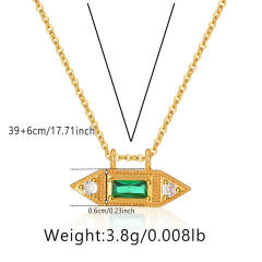 Baroque pearl diamond heart angel wing pendant gold plated copper necklace