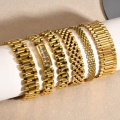 Chunky watch strap design stainless steel chain bracelet