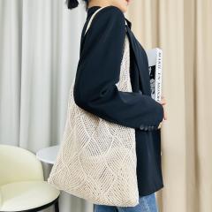 Korean fashion knitted corchet tote bag beach bag