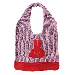 Cute rabbit pattern knitted corchet women tote bag
