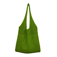 Plain color knitted corchet tote bag beach bag