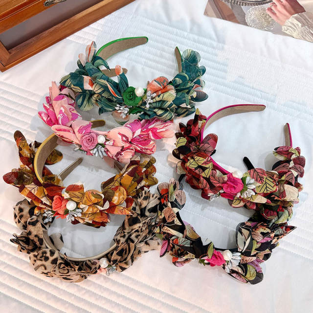 Hawaii trend floral fabric holiday headband