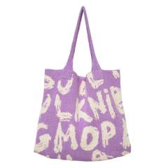 Korean fashion Letter pattern knitted tote bag