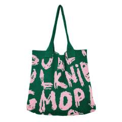 Korean fashion Letter pattern knitted tote bag