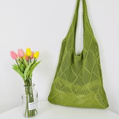 Korean fashion knitted corchet tote bag beach bag