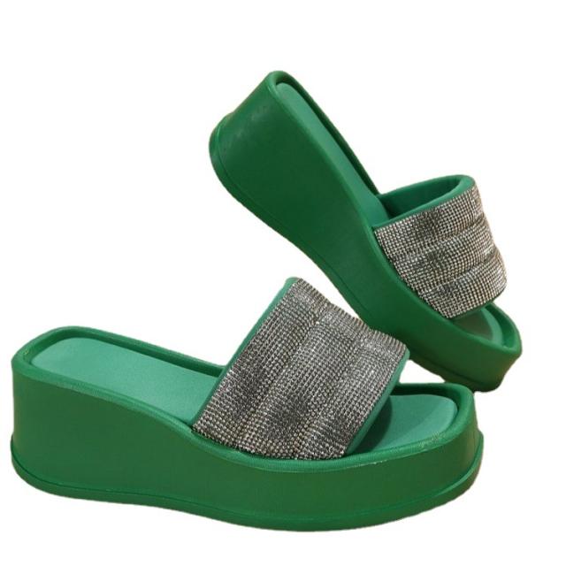Summer colorful chunky platform sandals