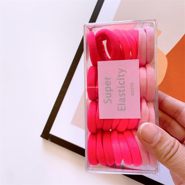 32pcs candy color rubber band hair ties set for kids