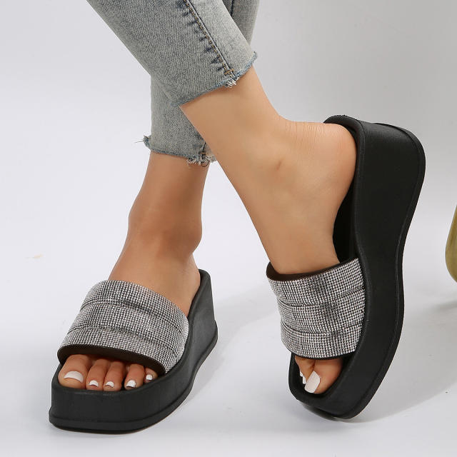 Summer colorful chunky platform sandals