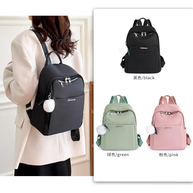 Plain color nylon backpack