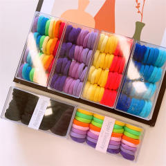 32pcs candy color rubber band hair ties set for kids