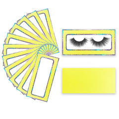 Colorful eyelashes foldable packing box