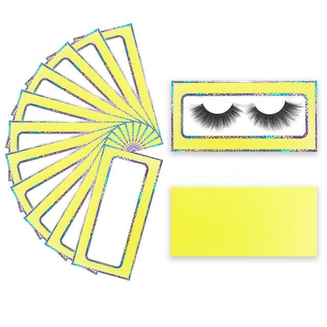 Colorful eyelashes foldable packing box