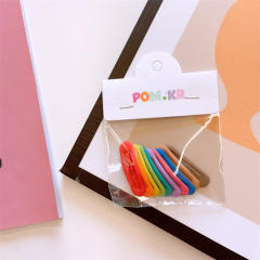 10pcs candy color sweet snap hair clips set for kids