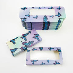 Colorful eyelashes foldable packing box