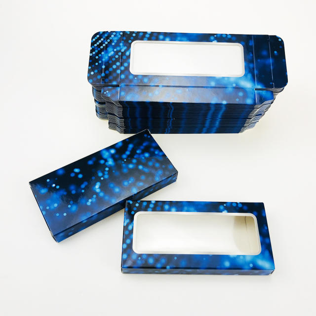 Colorful eyelashes foldable packing box