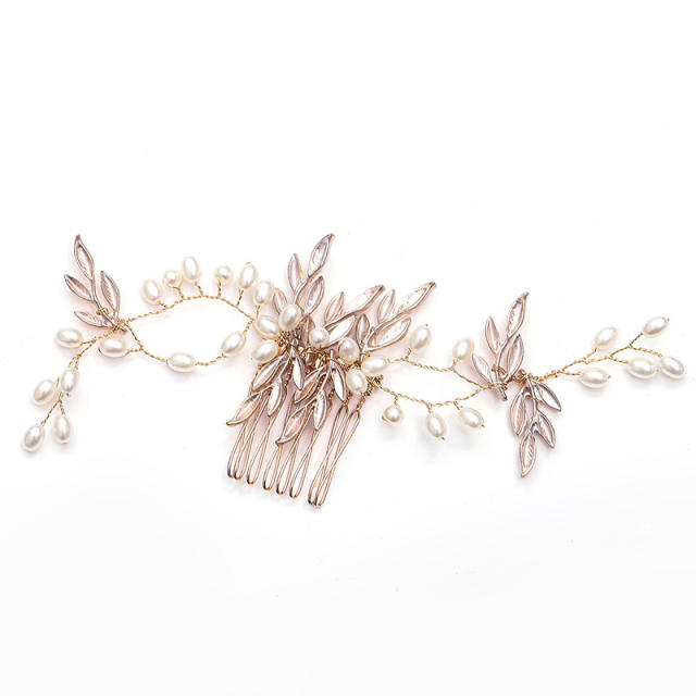 Unique handmade twist vine flower wedding hair combs