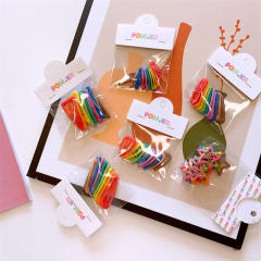 10pcs candy color sweet snap hair clips set for kids