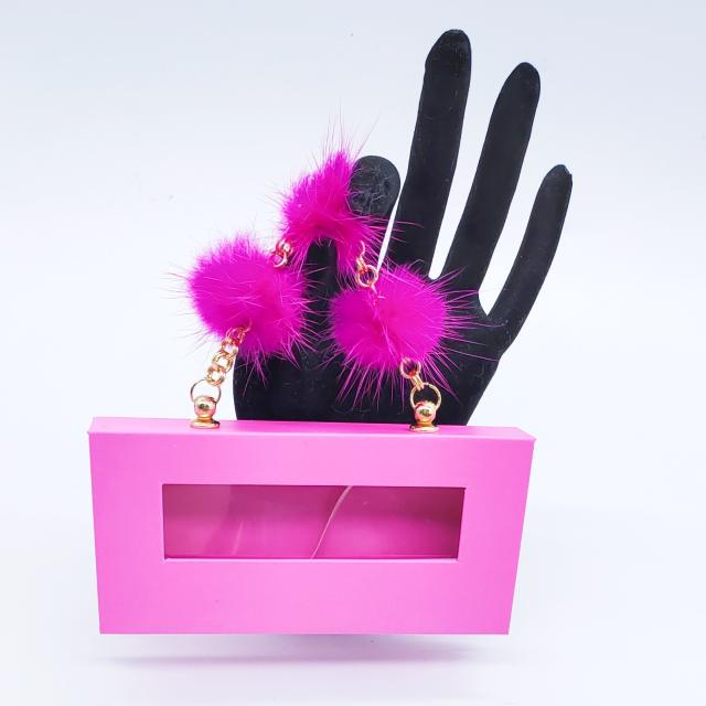 Sweet fluffy ball chain eyelashes packing box