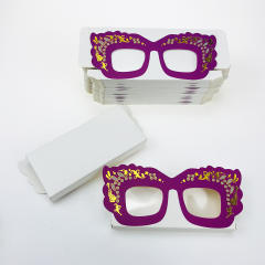 Colorful eyelashes foldable packing box