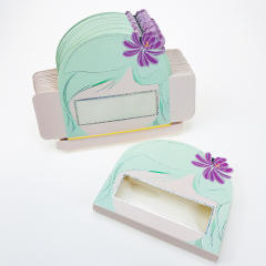 Colorful eyelashes foldable packing box