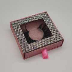 25mm colorful diamond square shape eyelashes packing box