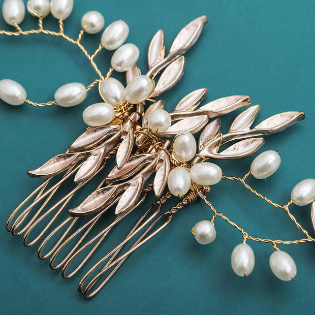 Unique handmade twist vine flower wedding hair combs