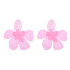Summer colorful acrylic flower chunky earrings