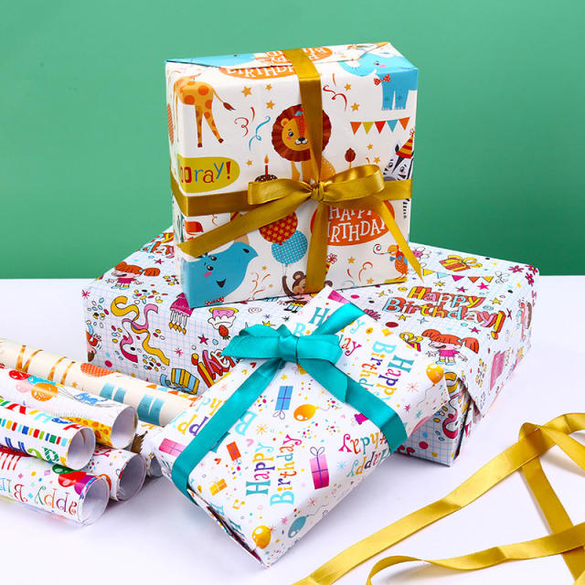 Cute cartoon pattern wrapping paper