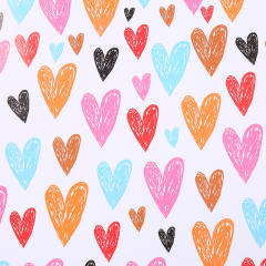 Romantic heart pattern gift wrapping paper