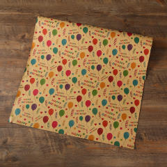 DIY vintage kraft birthday wrapping paper