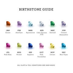 3pcs birthstone engrave letter stackable rings set