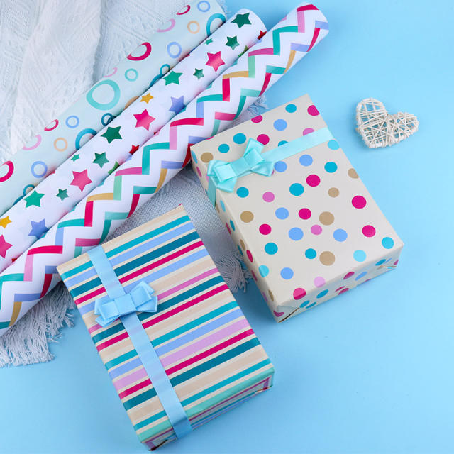 Colorful pattern gift wrapping paper