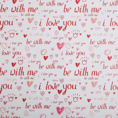 Romantic heart pattern gift wrapping paper