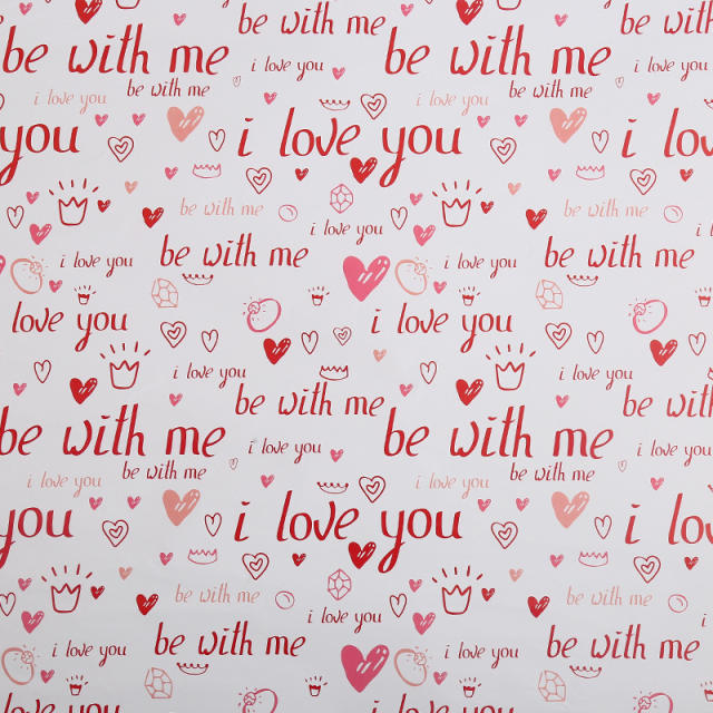 Romantic heart pattern gift wrapping paper