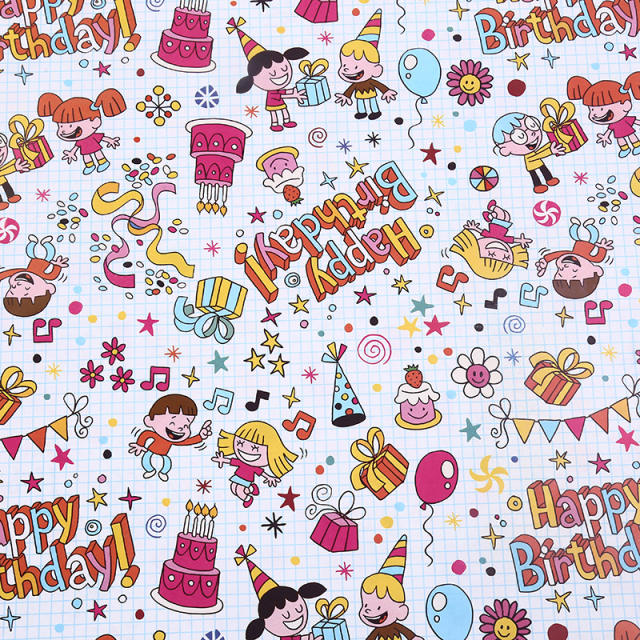 Cute cartoon pattern wrapping paper