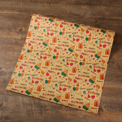DIY vintage kraft birthday wrapping paper
