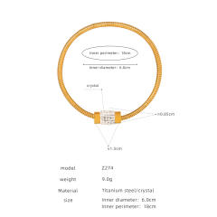 18K gold plated diamond heart evil eye stainless steel bracelet